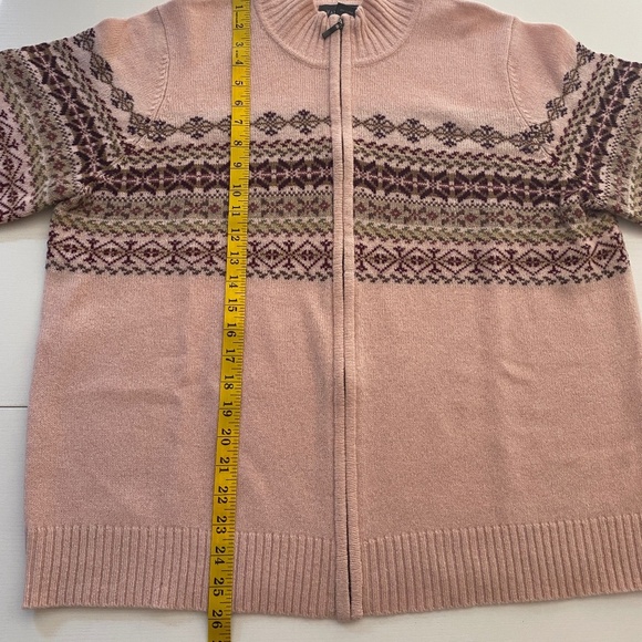 Van Heusen 100% Lambswool Full Zip Knit Sweater Size XL - Picture 11 of 13